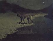 Moonlight,Wolf Frederic Remington